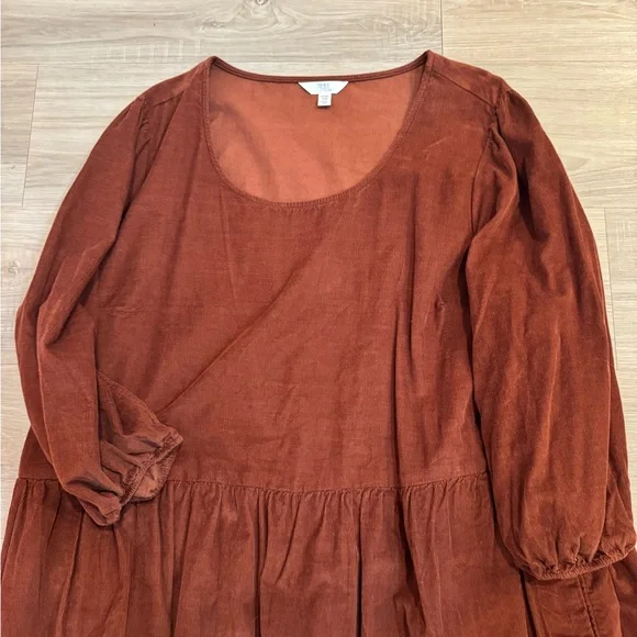 Time and Tru autumn corduroy Long Sleeve Dress - Picture 2 of 4